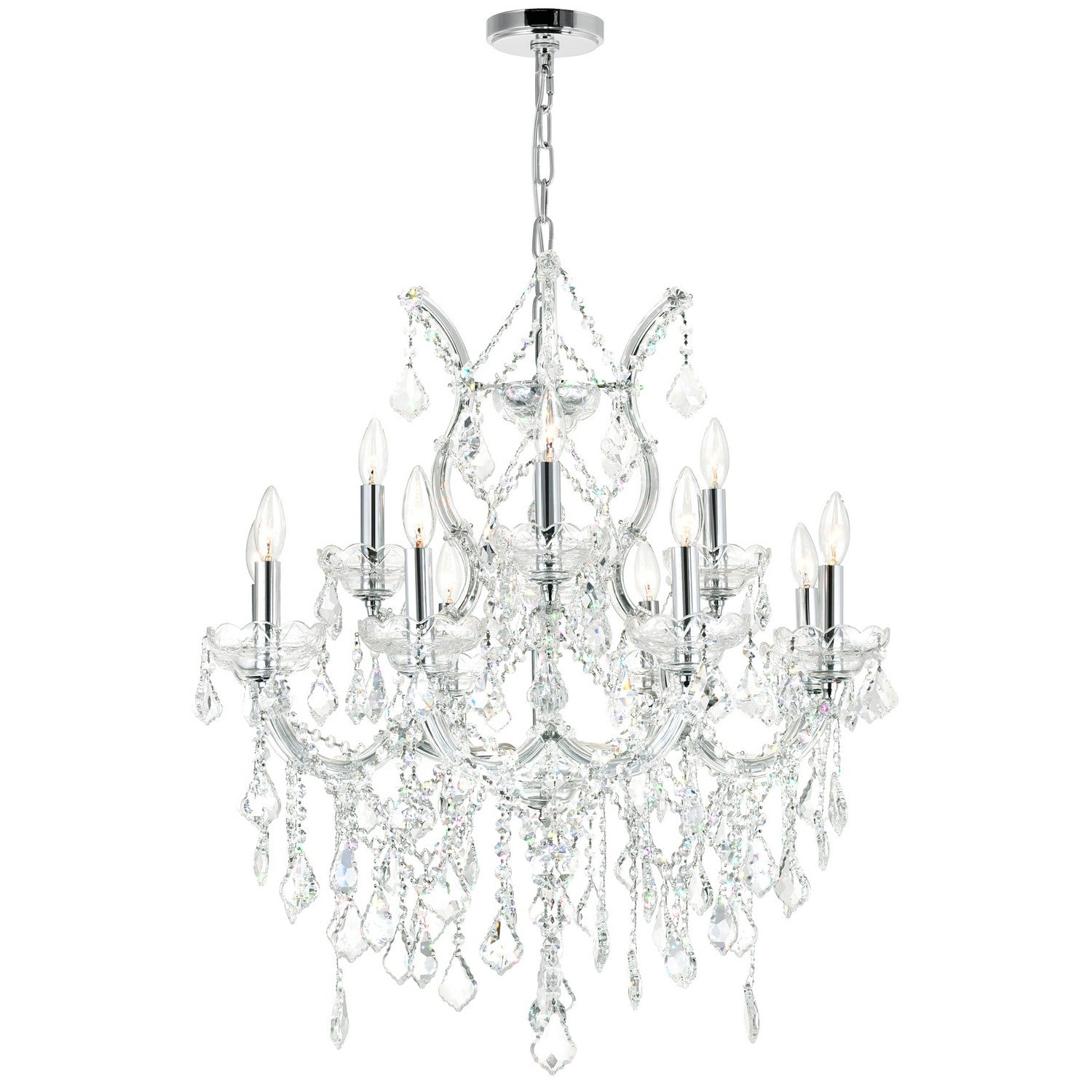 CWI Lighting - 8311P30C-13 (Clear) - 13 Light Chandelier - Maria Theresa - Chrome