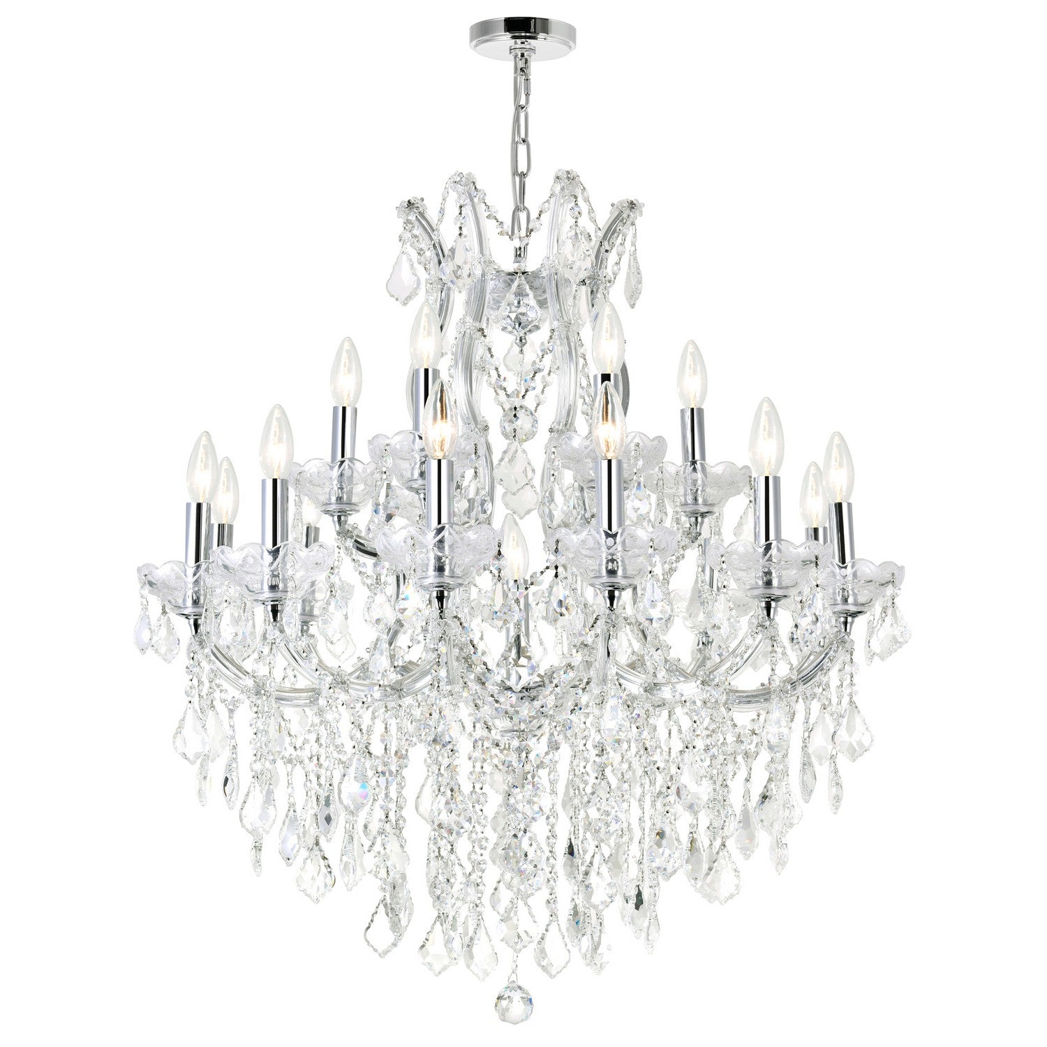 CWI Lighting - 8311P32C-19 (Clear) - 19 Light Chandelier - Maria Theresa - Chrome