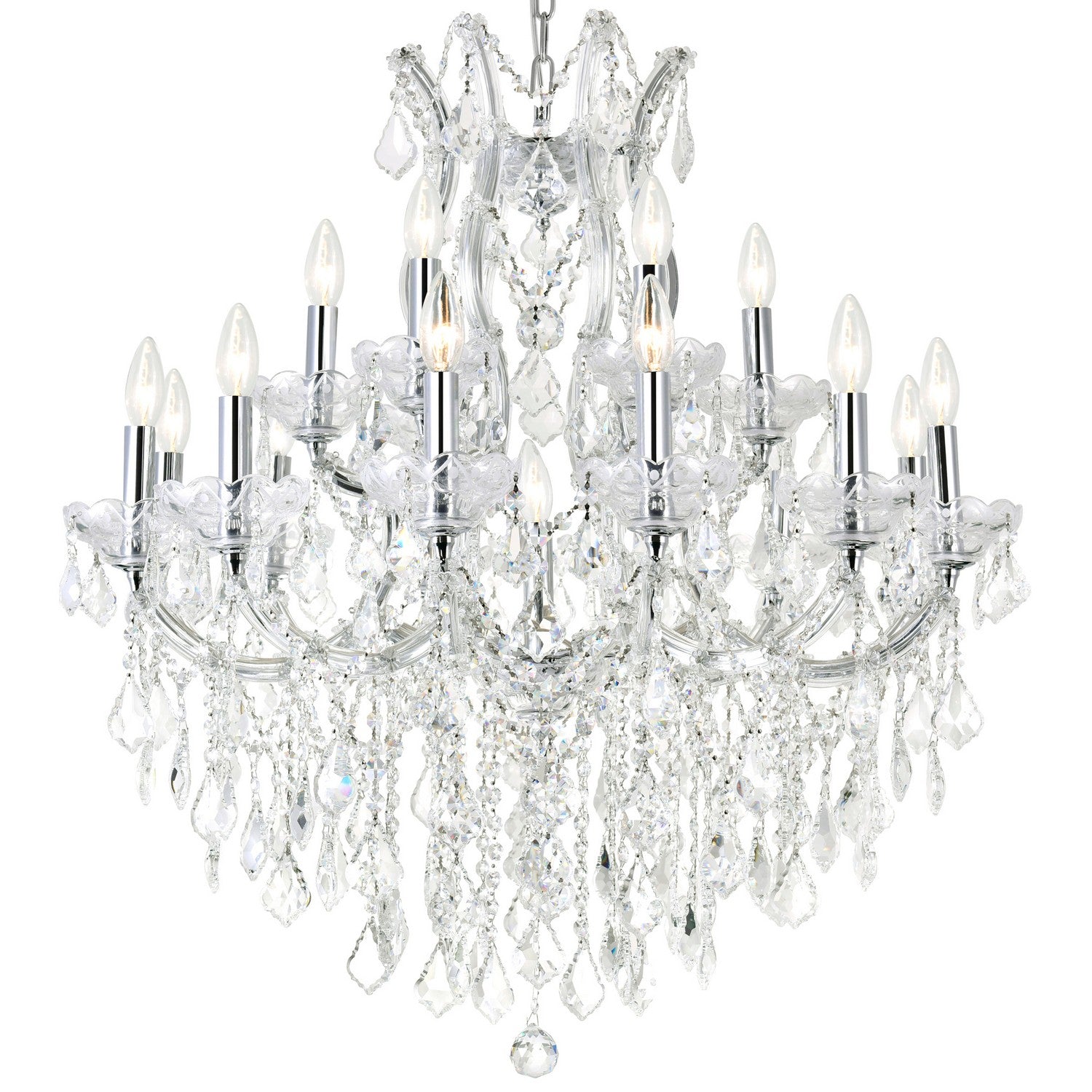 CWI Lighting - 8311P32C-19 (Clear) - 19 Light Chandelier - Maria Theresa - Chrome