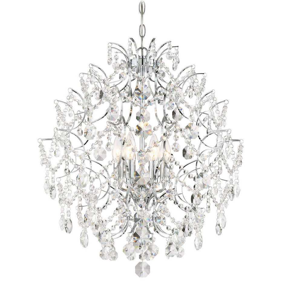 Minka-Lavery - 3157-77 - Six Light Chandelier - Isabella's Crown - Chrome