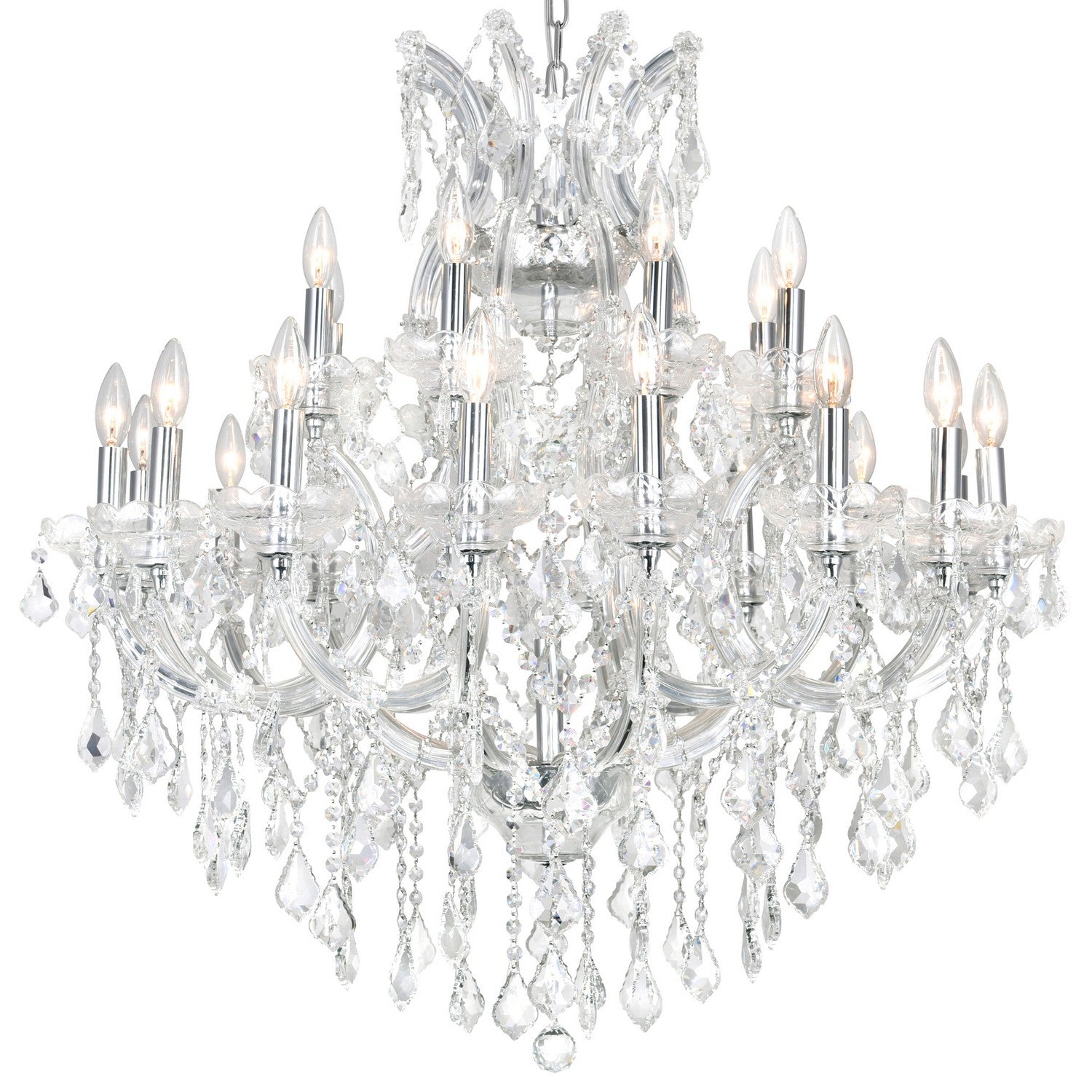 CWI Lighting - 8318P36C-25 (Clear) - 25 Light Chandelier - Maria Theresa - Chrome