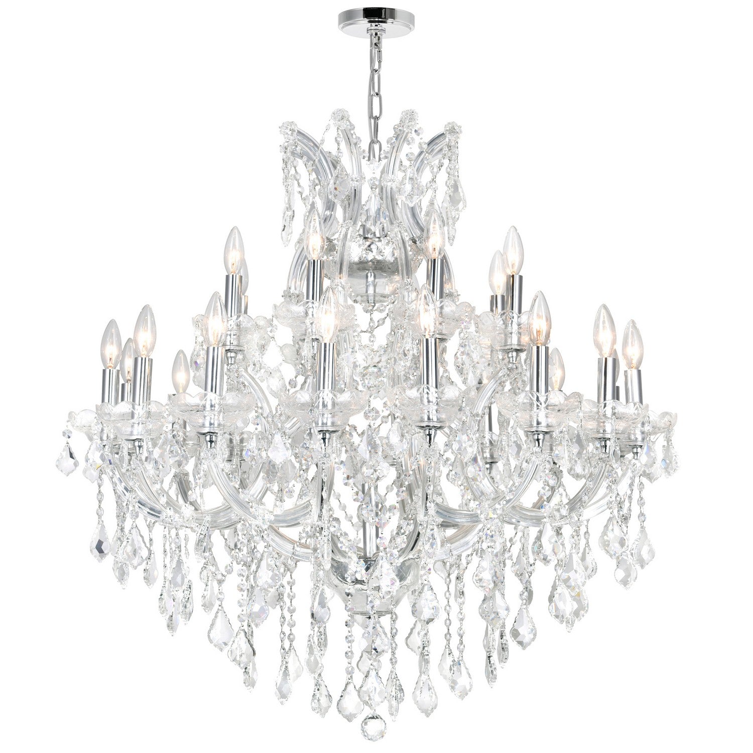 CWI Lighting - 8318P36C-25 (Clear) - 25 Light Chandelier - Maria Theresa - Chrome