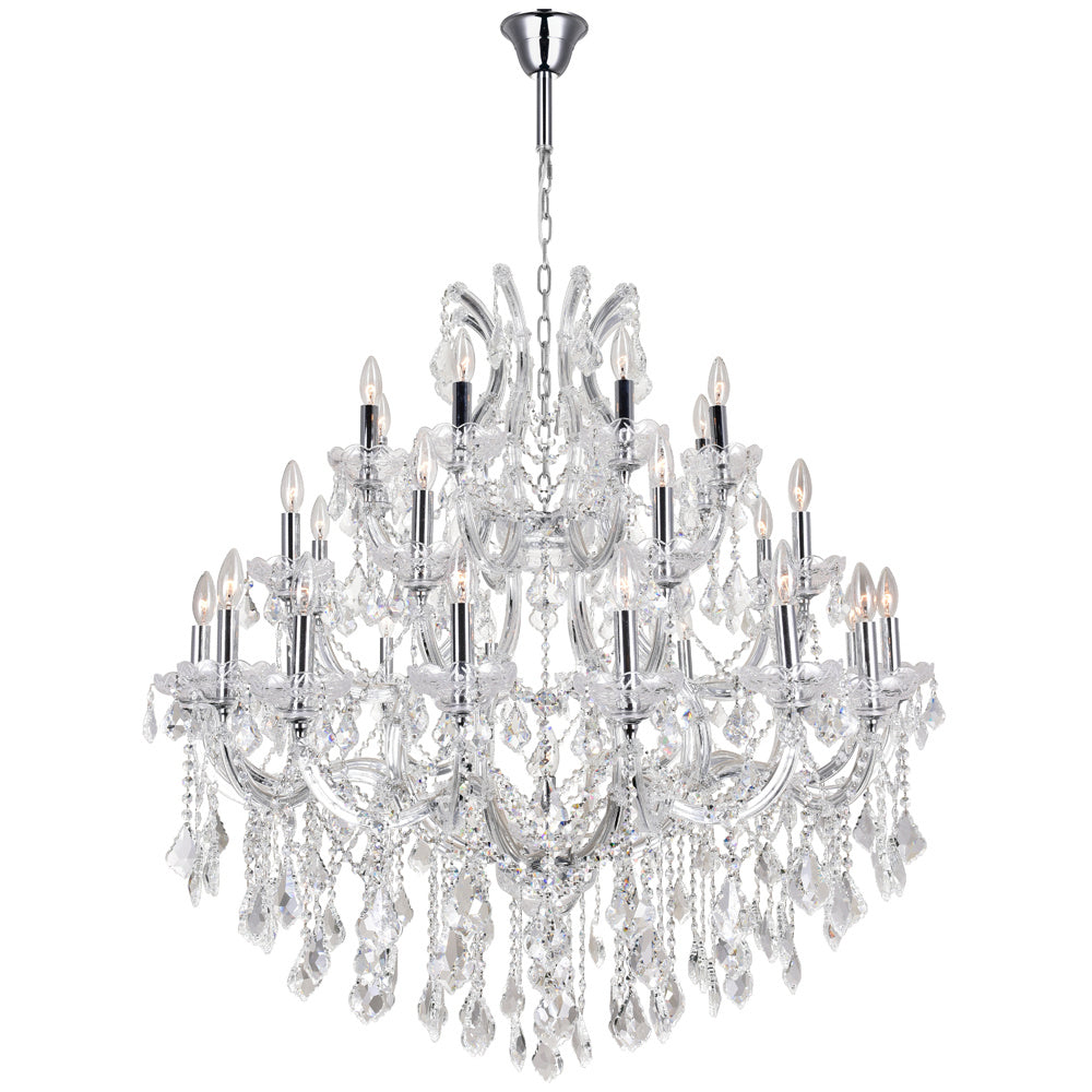 CWI Lighting - 8318P42C-33 (Clear) - 33 Light Chandelier - Maria Theresa - Chrome