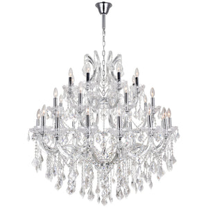 CWI Lighting - 8318P42C-33 (Clear) - 33 Light Chandelier - Maria Theresa - Chrome