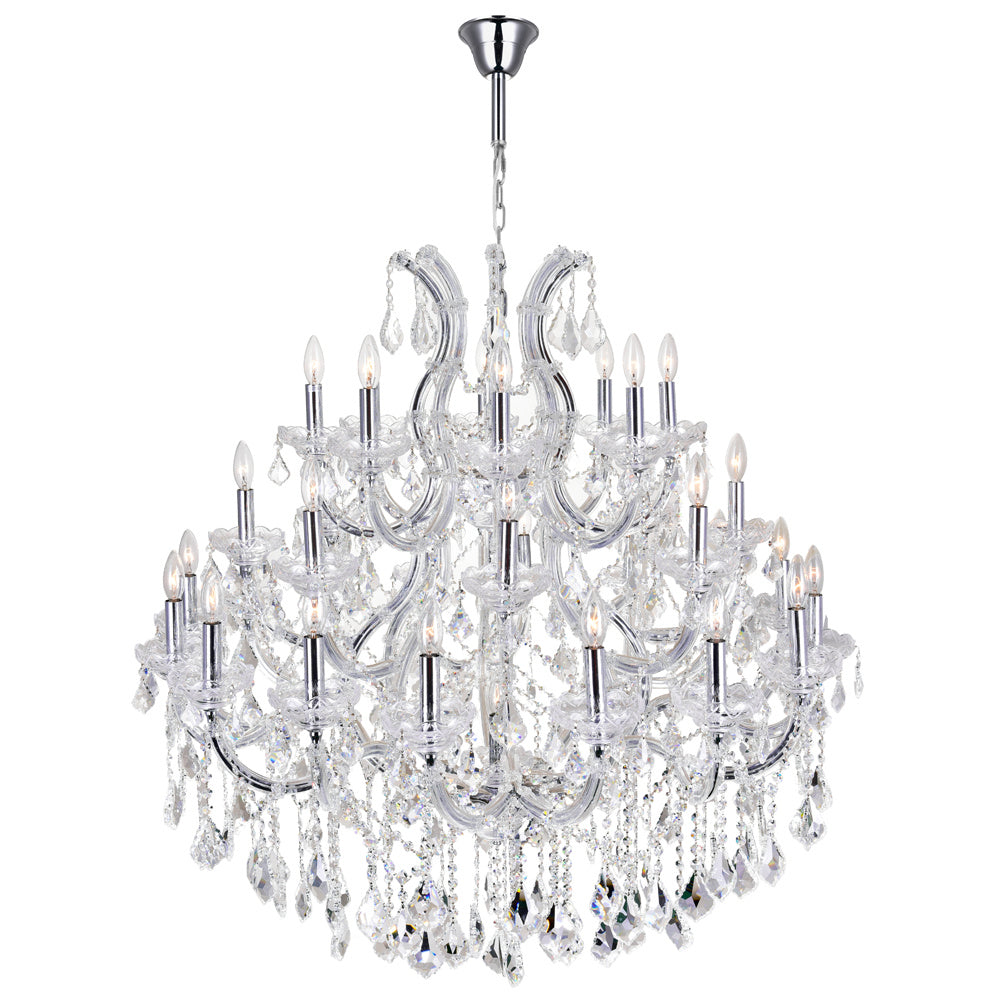 CWI Lighting - 8318P42C-33 (Clear) - 33 Light Chandelier - Maria Theresa - Chrome