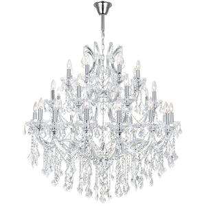 CWI Lighting - 8318P42C-33 (Clear) - 33 Light Chandelier - Maria Theresa - Chrome