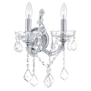 CWI Lighting - 8318W12C-2 (Clear) - Two Light Wall Sconce - Maria Theresa - Chrome