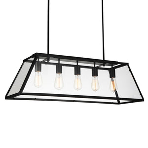 CWI Lighting - 9601P36-5-101 - Five Light Chandelier - Alyson - Black