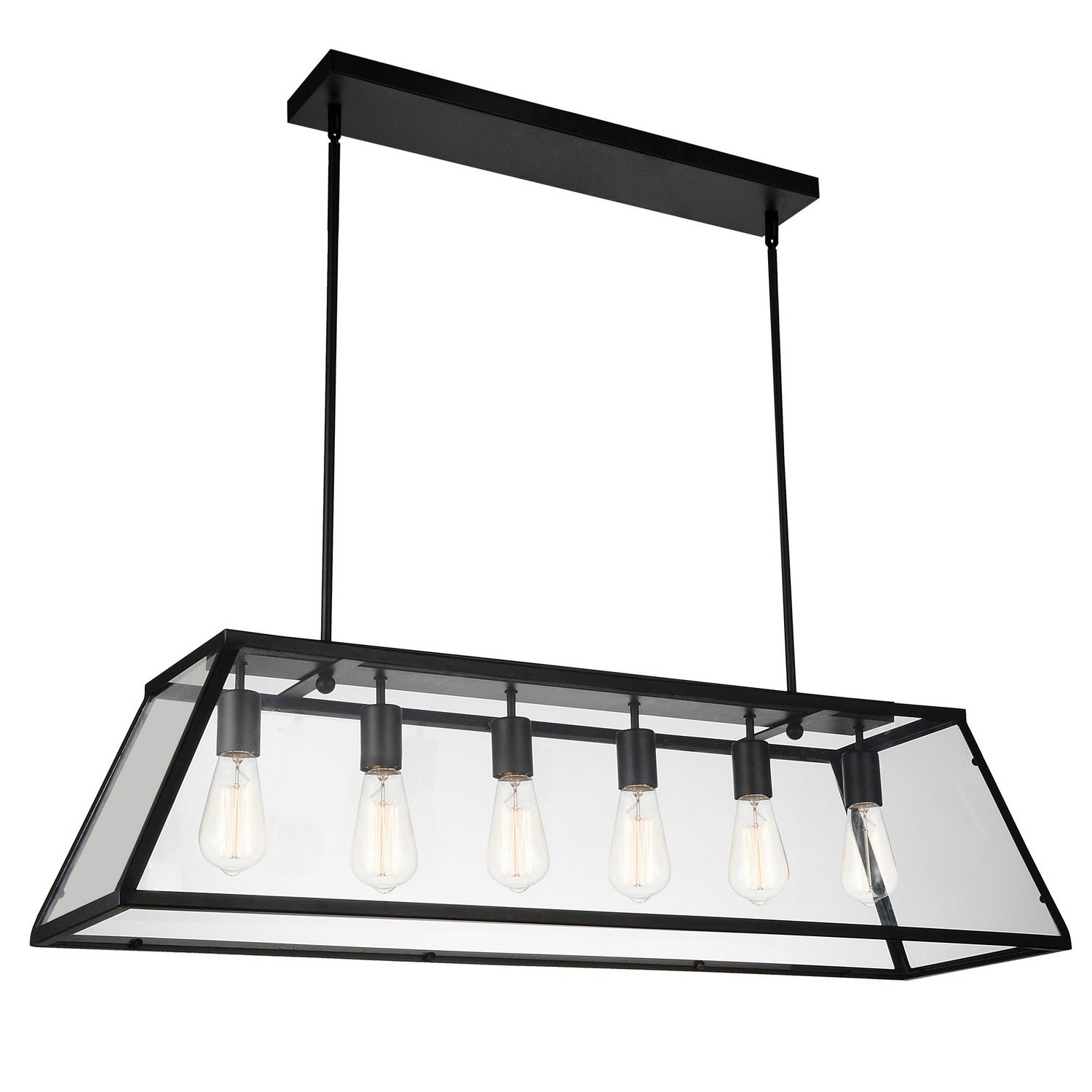 CWI Lighting - 9601P42-6-101 - Six Light Chandelier - Alyson - Black