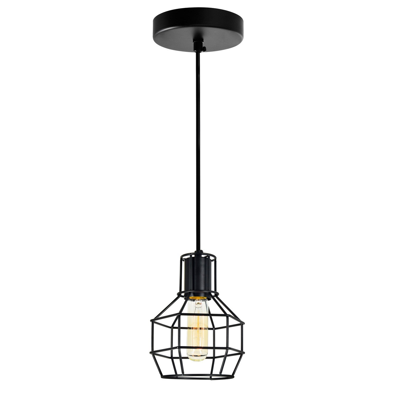 CWI Lighting - 9608P6-1-101 - One Light Mini Pendant - Secure - Black