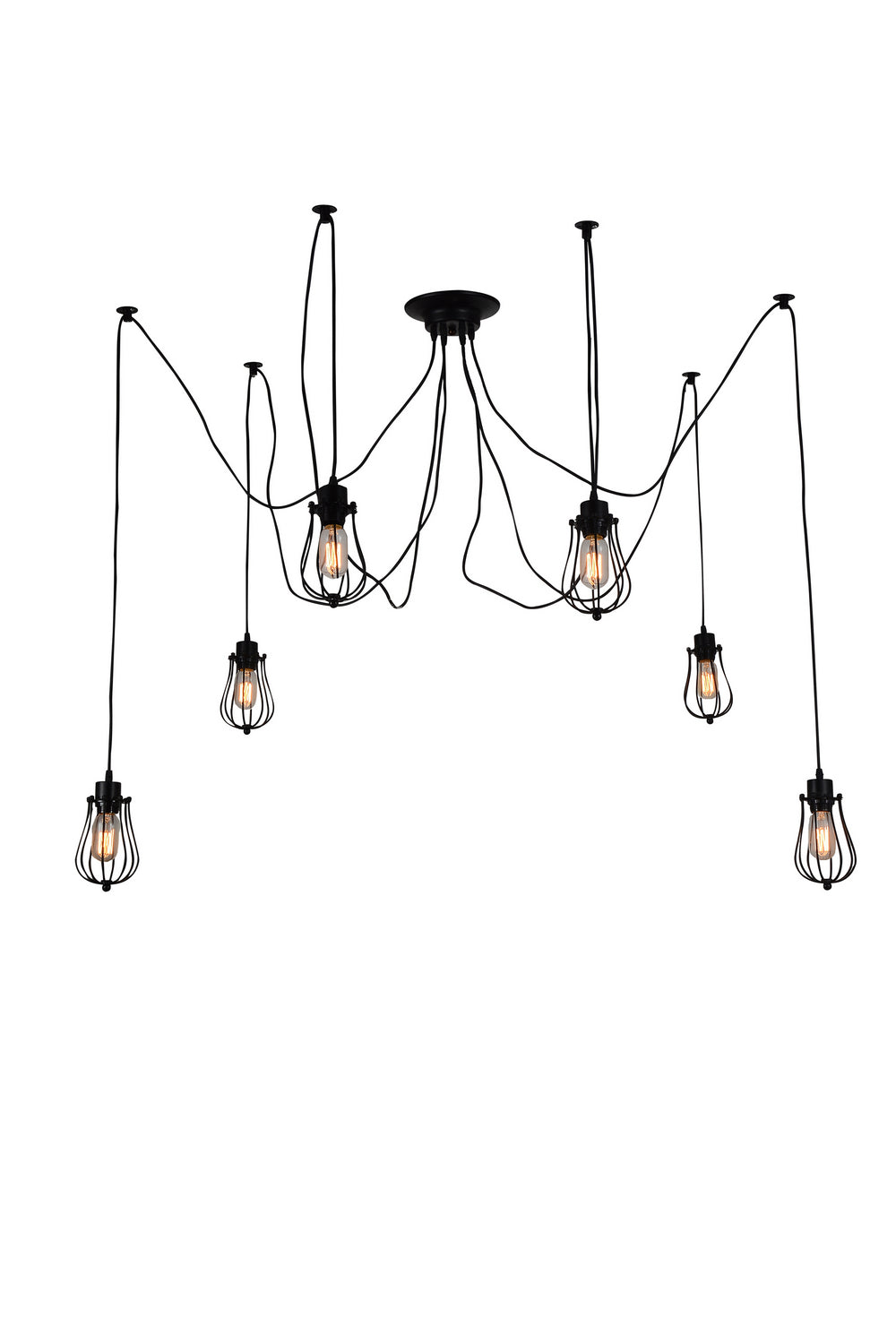 CWI Lighting - 9610P28-6-101 - Six Light Pendant - Tomaso - Black