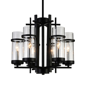 CWI Lighting - 9827P18-6-101 - Six Light Chandelier - Sierra - Black