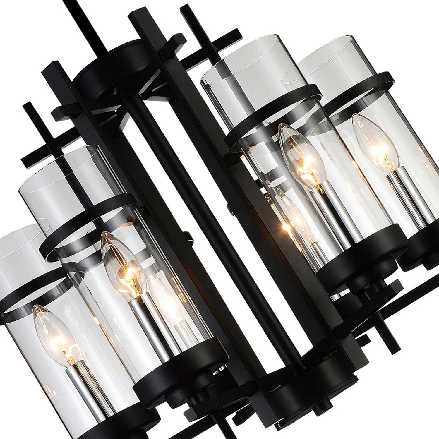 CWI Lighting - 9827P18-6-101 - Six Light Chandelier - Sierra - Black