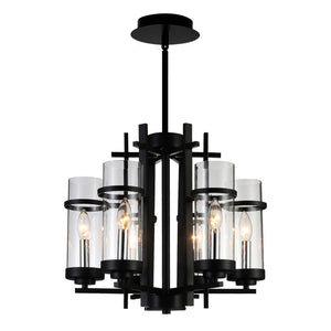 CWI Lighting - 9827P18-6-101 - Six Light Chandelier - Sierra - Black