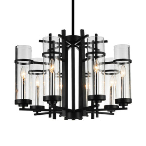 CWI Lighting - 9827P26-8-101 - Eight Light Chandelier - Sierra - Black