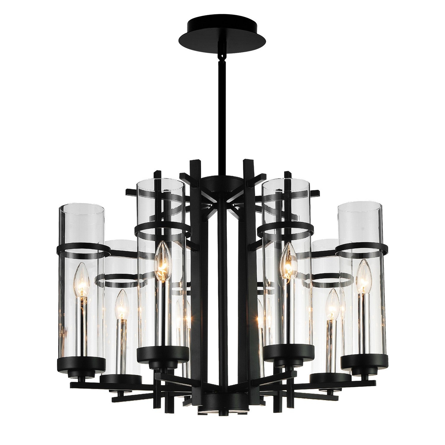 CWI Lighting - 9827P26-8-101 - Eight Light Chandelier - Sierra - Black