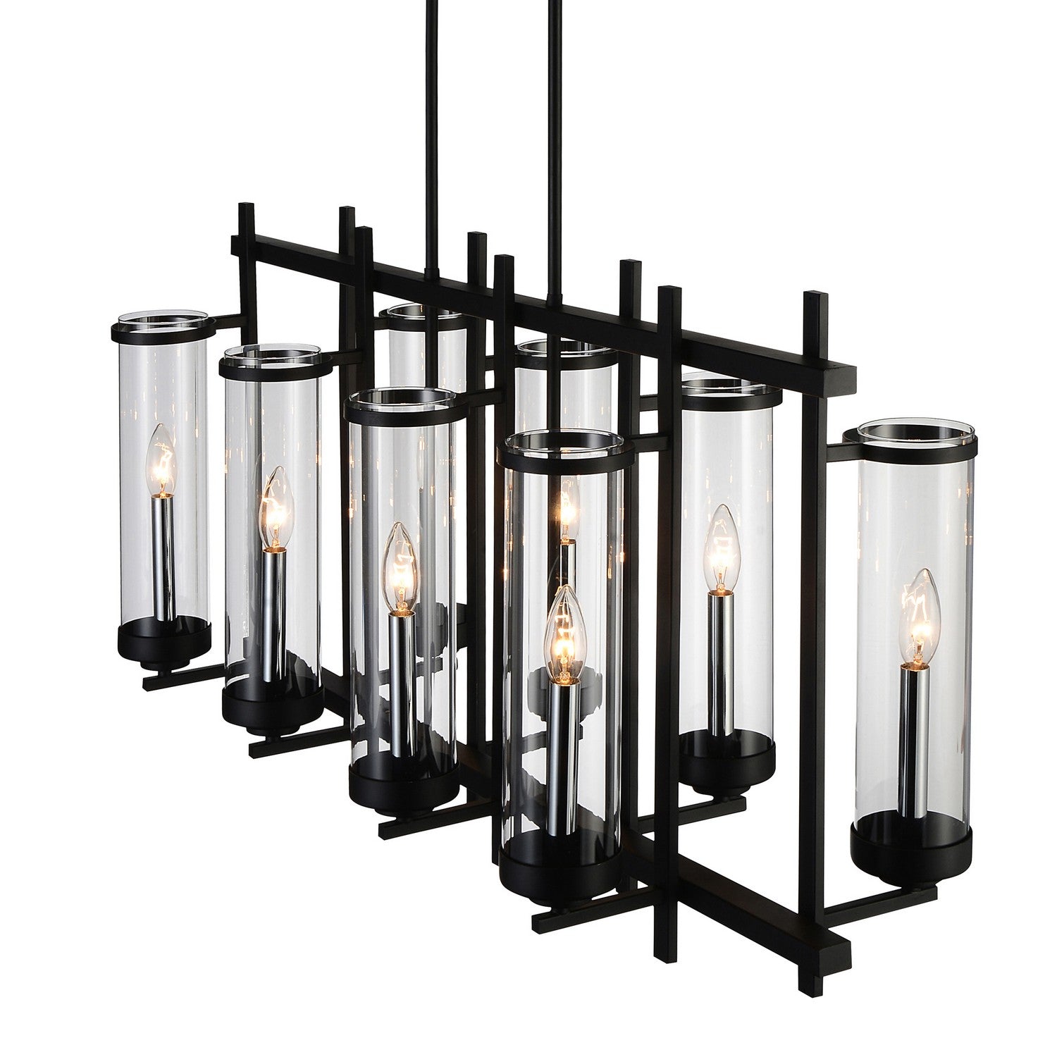 CWI Lighting - 9827P38-8-RC-101 - Eight Light Chandelier - Sierra - Black