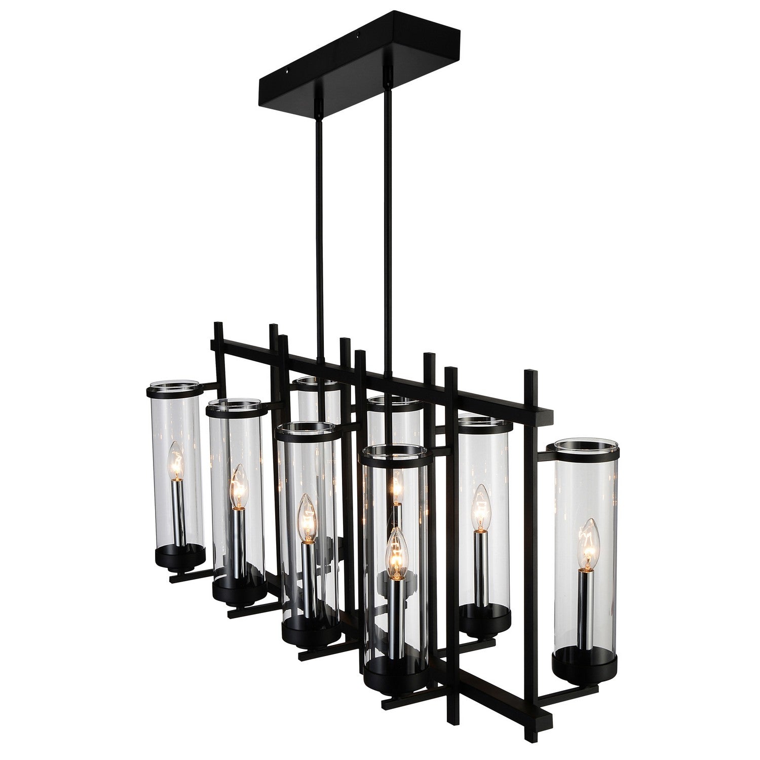 CWI Lighting - 9827P38-8-RC-101 - Eight Light Chandelier - Sierra - Black