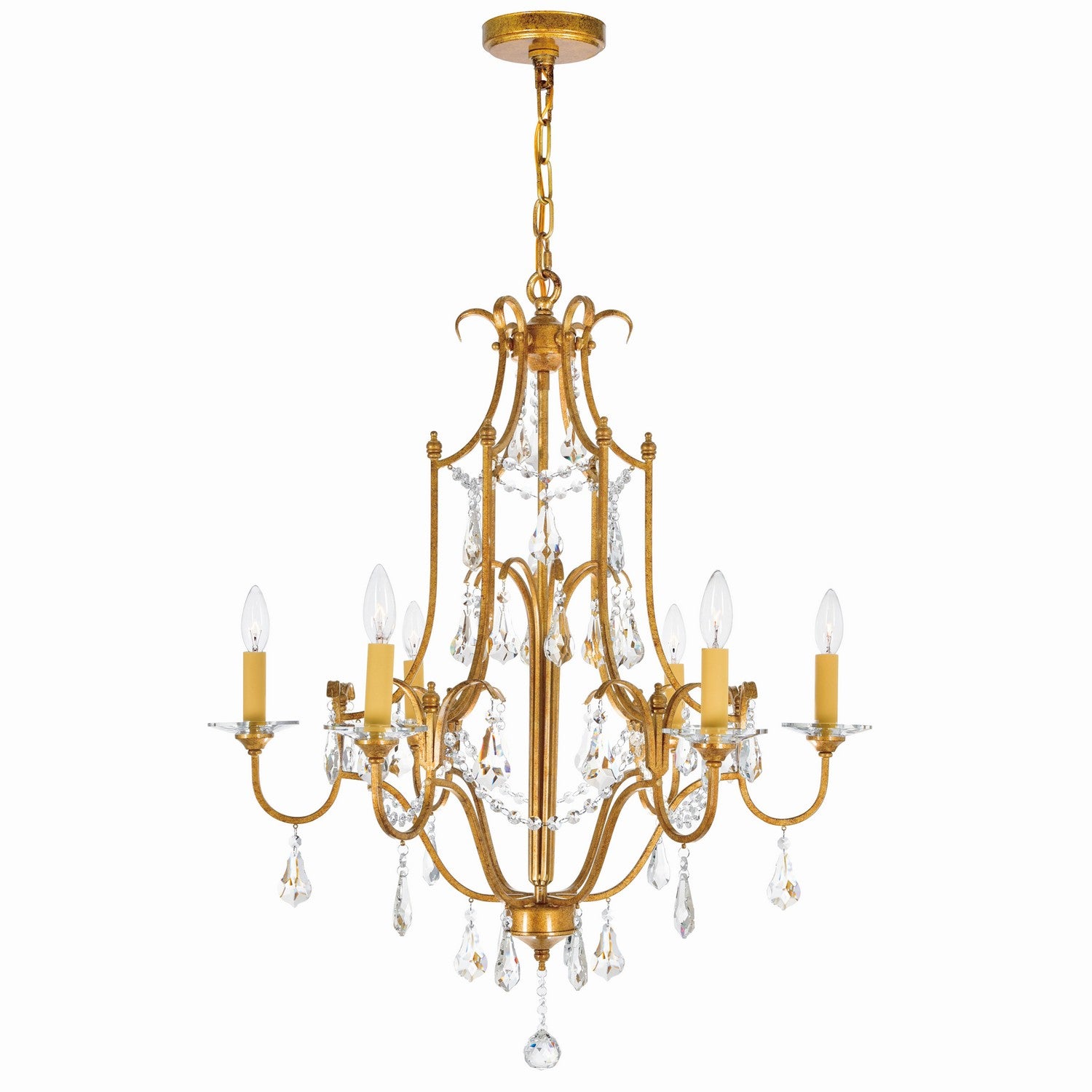 CWI Lighting - 9836P28-6-125 - Six Light Chandelier - Electra - Oxidized Bronze