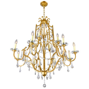 CWI Lighting - 9836P37-12-125 - 12 Light Chandelier - Electra - Oxidized Bronze