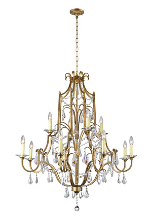 CWI Lighting - 9836P37-12-125 - 12 Light Chandelier - Electra - Oxidized Bronze