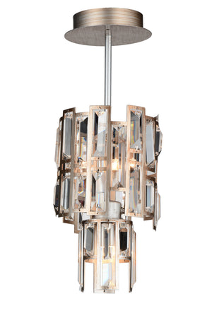 CWI Lighting - 9903P6-3-193 - Three Light Chandelier - Quida - Champagne