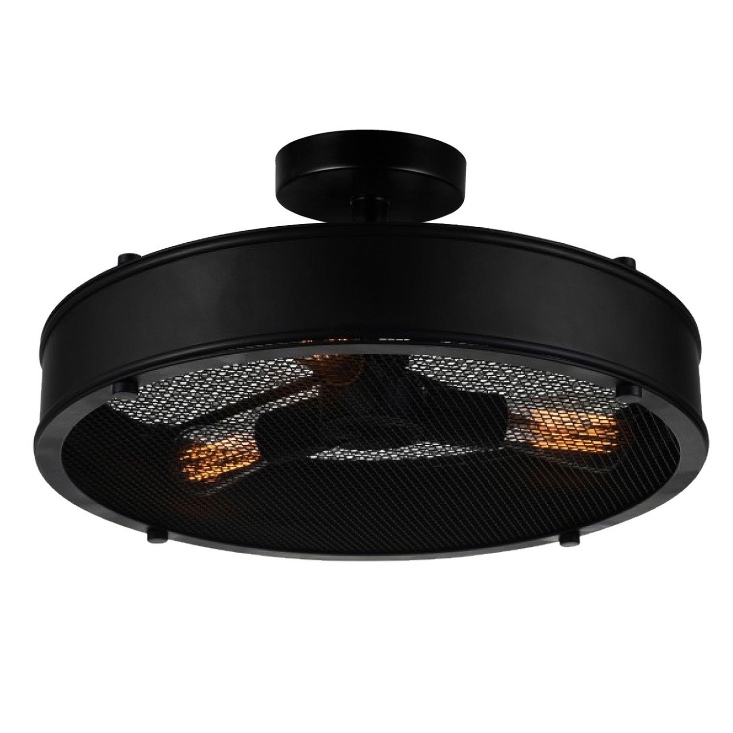 CWI Lighting - 9904C16-3-101 - Three Light Flush Mount - Tigris - Black