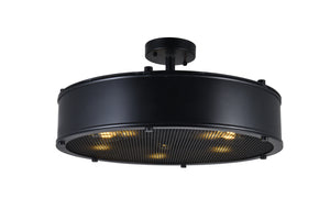 CWI Lighting - 9904C20-5-101 - Five Light Flush Mount - Tigris - Black