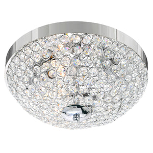 CWI Lighting - QS8357C12C - Three Light Flush Mount - Globe - Chrome