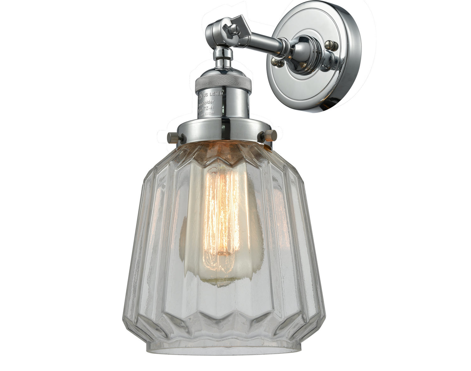 Innovations - 203-PC-G142 - One Light Wall Sconce - Franklin Restoration - Polished Chrome