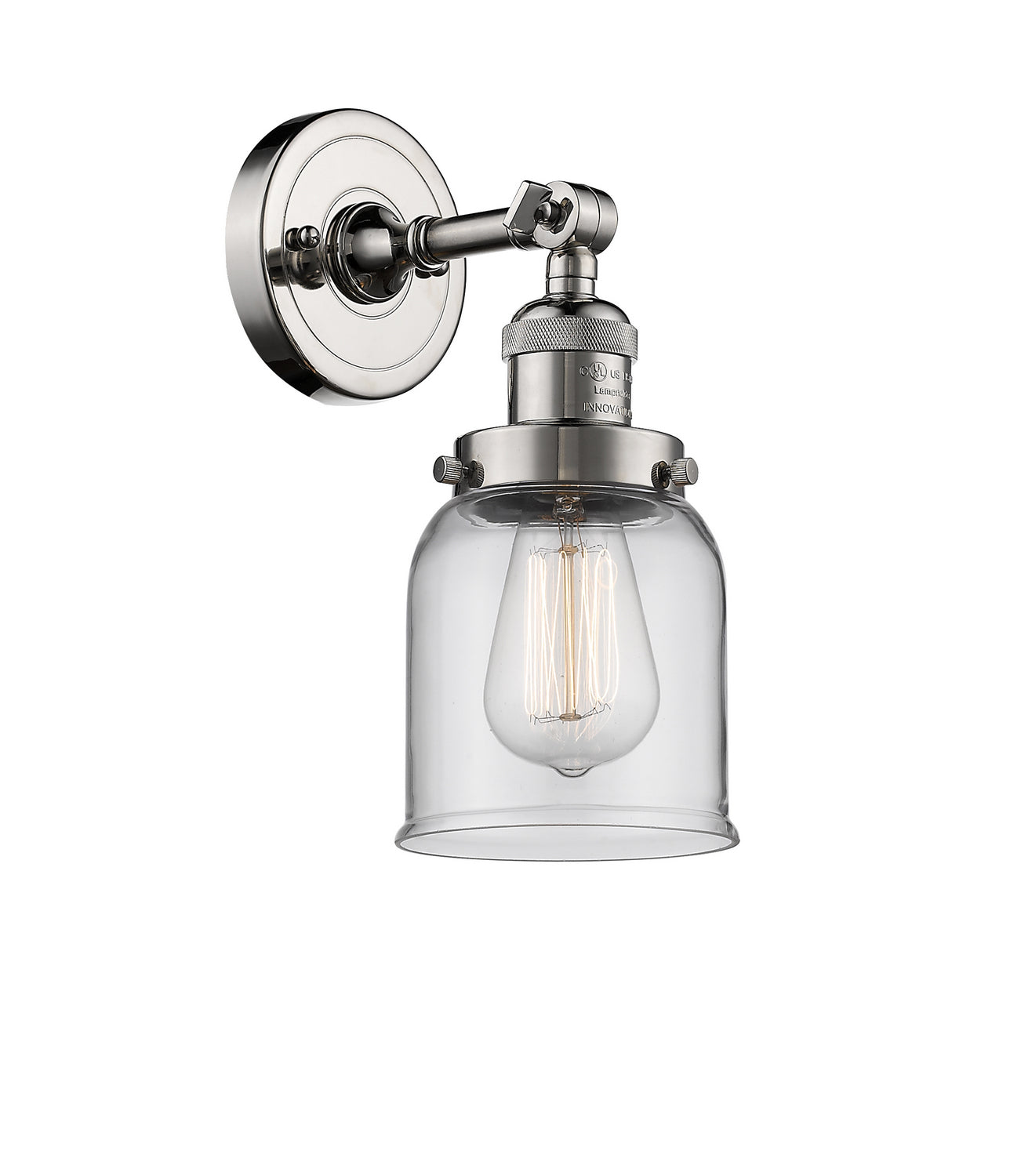 Innovations - 203-PN-G52 - One Light Wall Sconce - Franklin Restoration - Polished Nickel