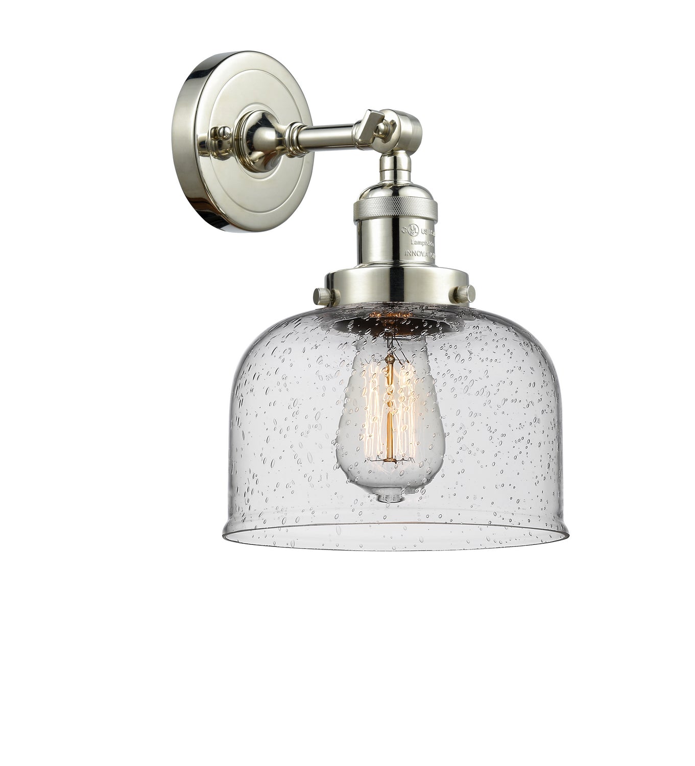 Innovations - 203-PN-G74 - One Light Wall Sconce - Franklin Restoration - Polished Nickel