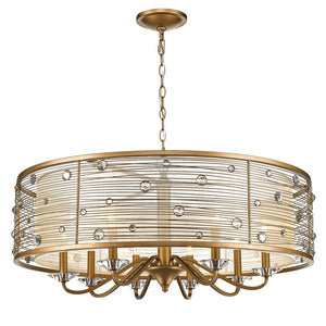 Golden - 1993-8 PG - Eight Light Chandelier - Joia PG - Peruvian Gold