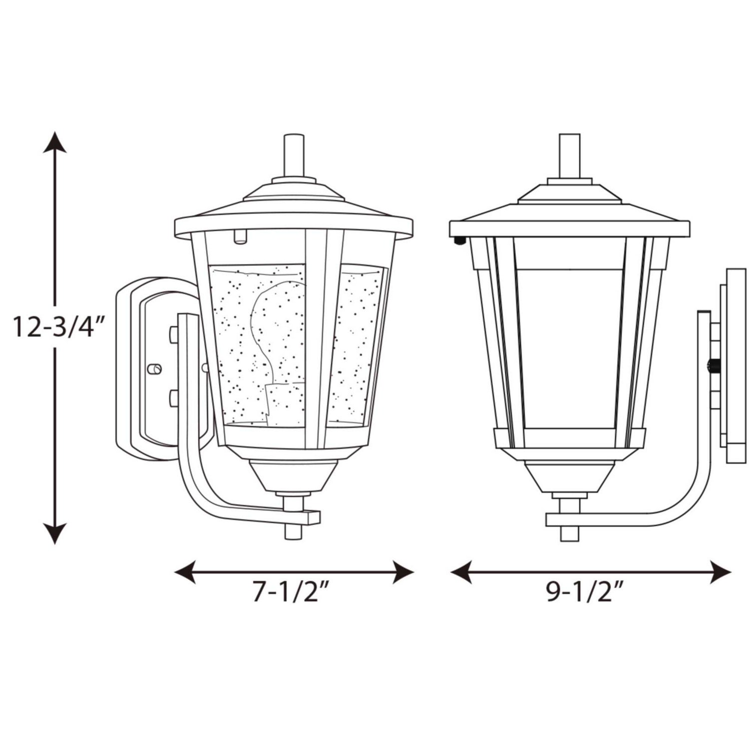 Progress Lighting - P6074-20 - One Light Wall Lantern - East Haven - Antique Bronze