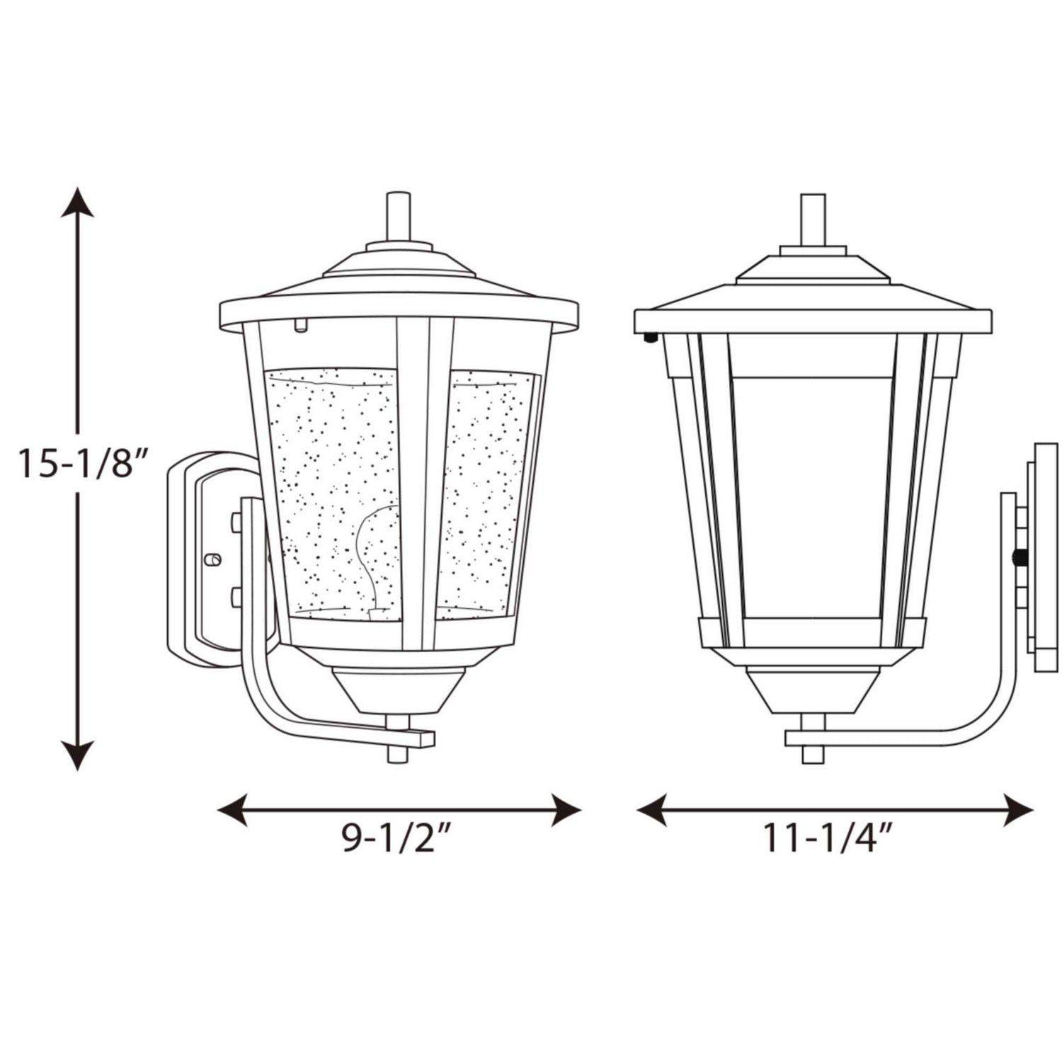 Progress Lighting - P6075-20 - One Light Wall Lantern - East Haven - Antique Bronze