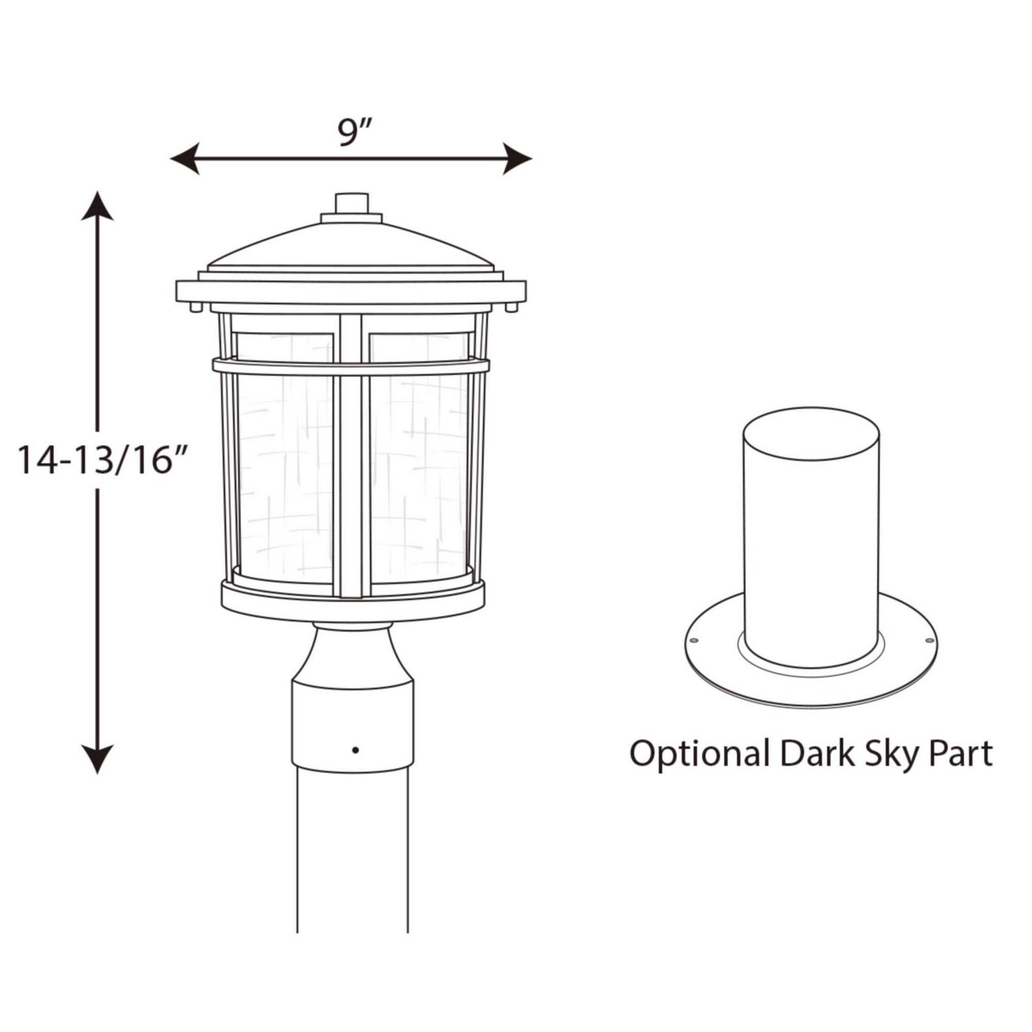 Progress Lighting - P6424-20 - One Light Post Lantern - Wish - Antique Bronze