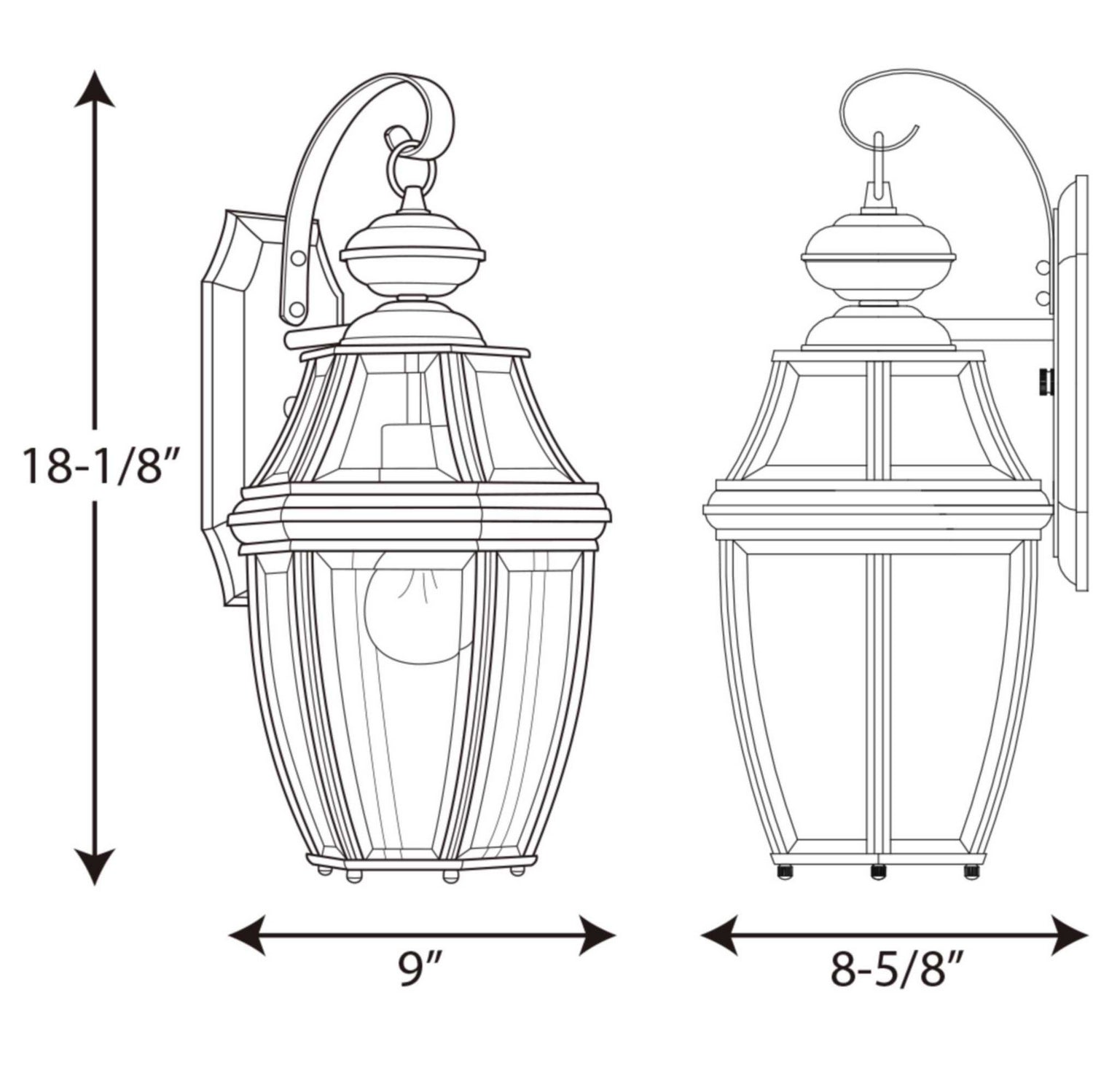 Progress Lighting - P6611-31 - One Light Wall Lantern - New Haven - Black