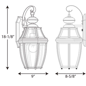 Progress Lighting - P6611-31 - One Light Wall Lantern - New Haven - Black