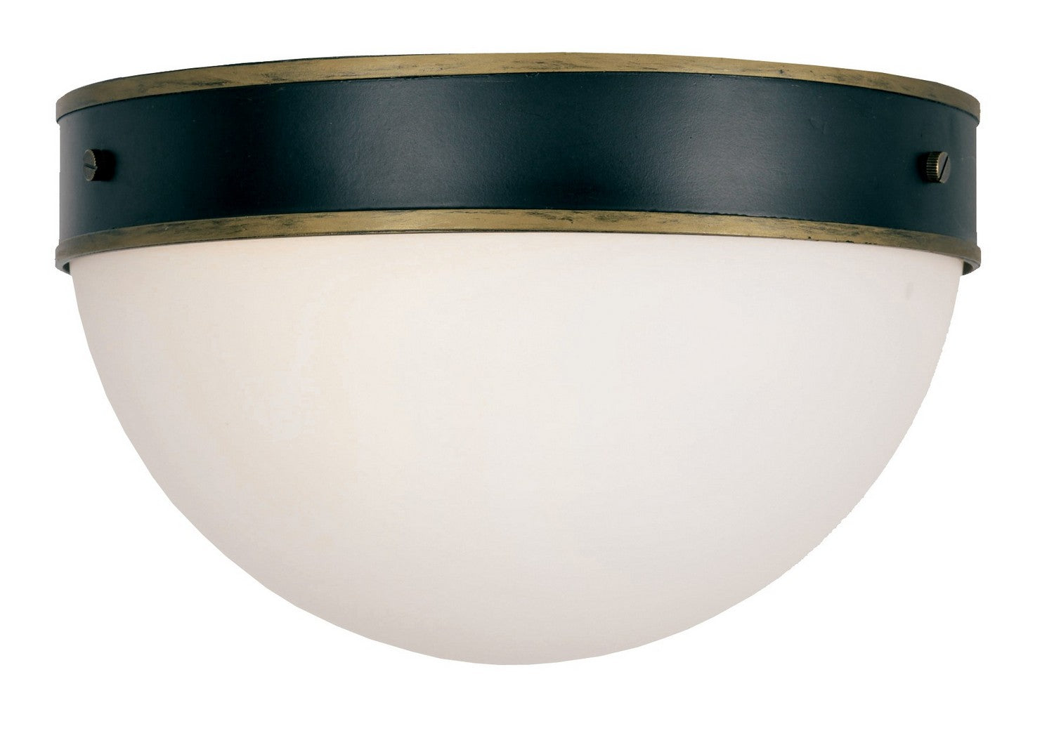 Crystorama - CAP-8503-MK-TG - Two Light Outdoor Flush Mount - Capsule - Matte Black / Textured Gold