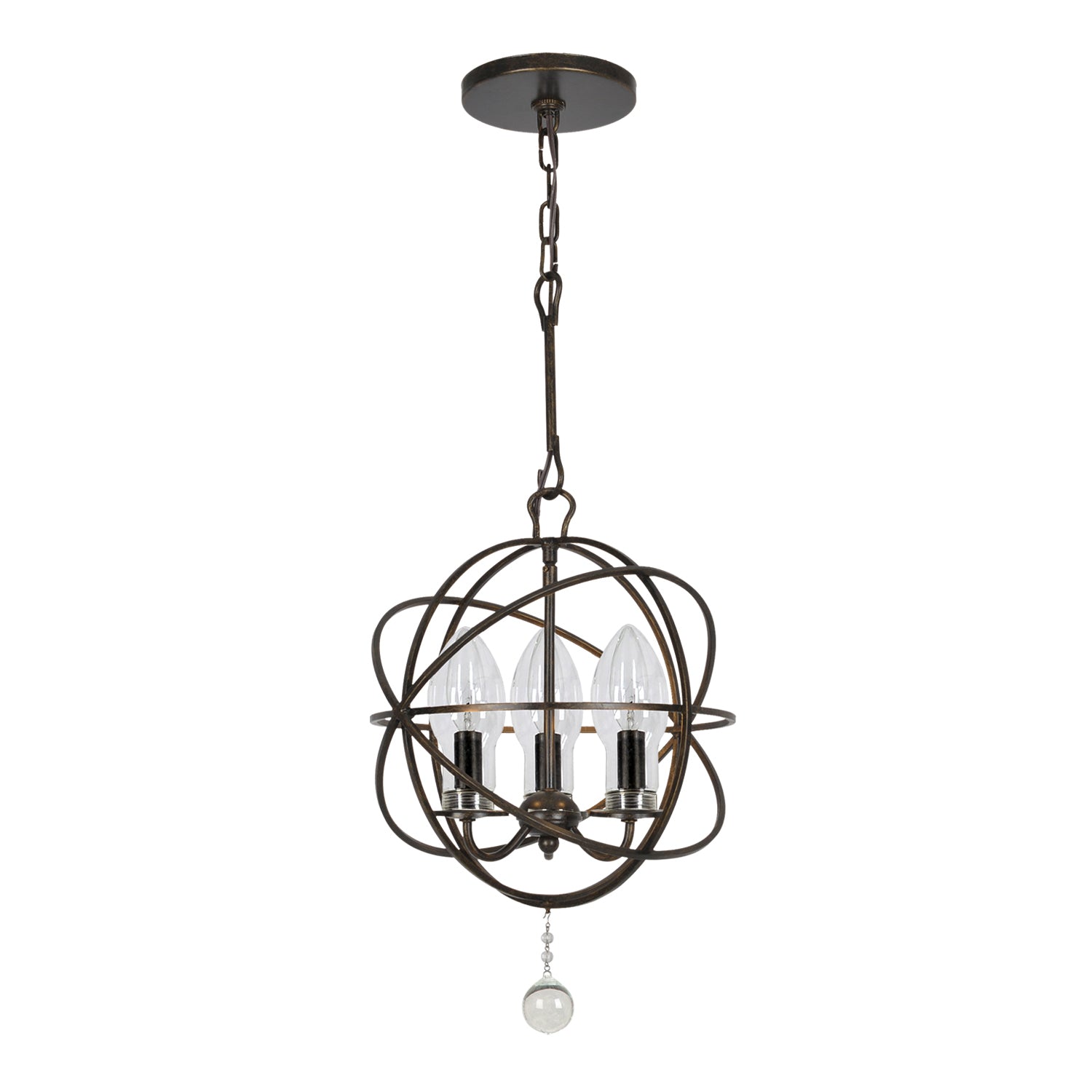 Crystorama - SOL-9325-EB - Three Light Outdoor Chandelier - Solaris - English Bronze