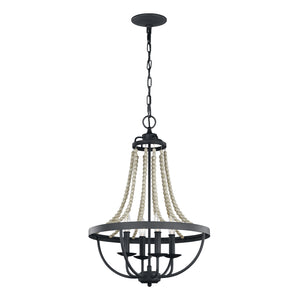 Visual Comfort Studio - F3187/4DWZ/DWG - Four Light Chandelier - Nori - Dark Weathered Zinc / Driftwood Grey