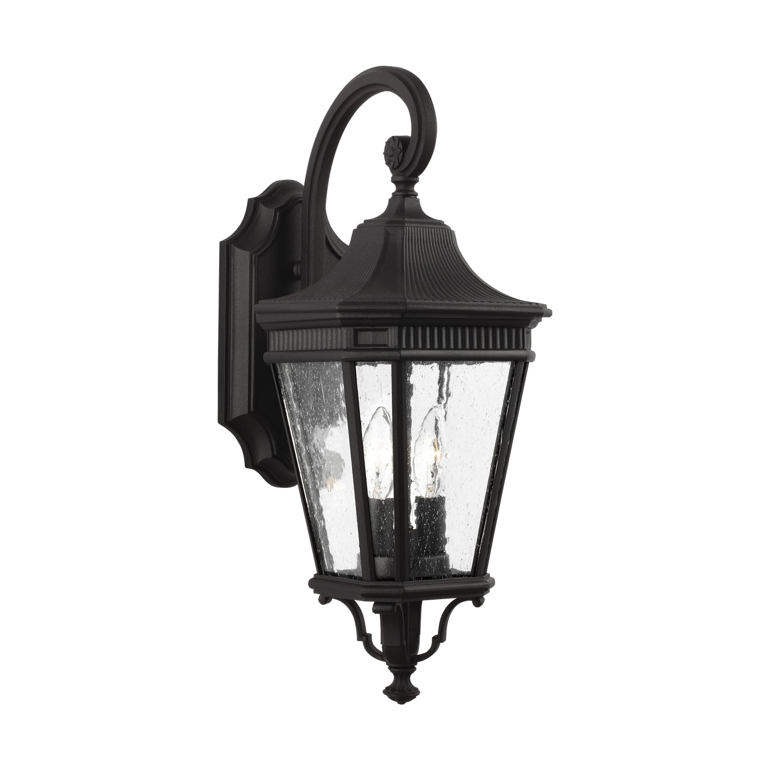 Generation Lighting. - OL5421BK - Two Light Outdoor Wall Lantern - Cotswold Lane - Black