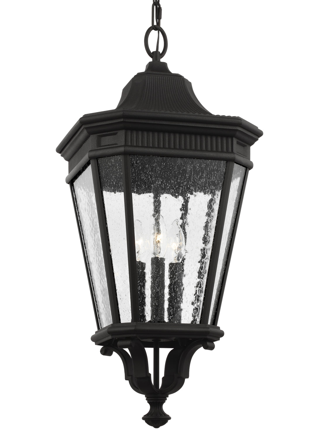 Generation Lighting. - OL5432BK - Three Light Hanging Lantern - Cotswold Lane - Black