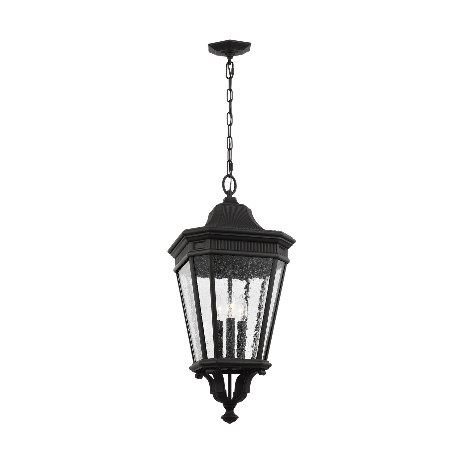 Generation Lighting. - OL5432BK - Three Light Hanging Lantern - Cotswold Lane - Black