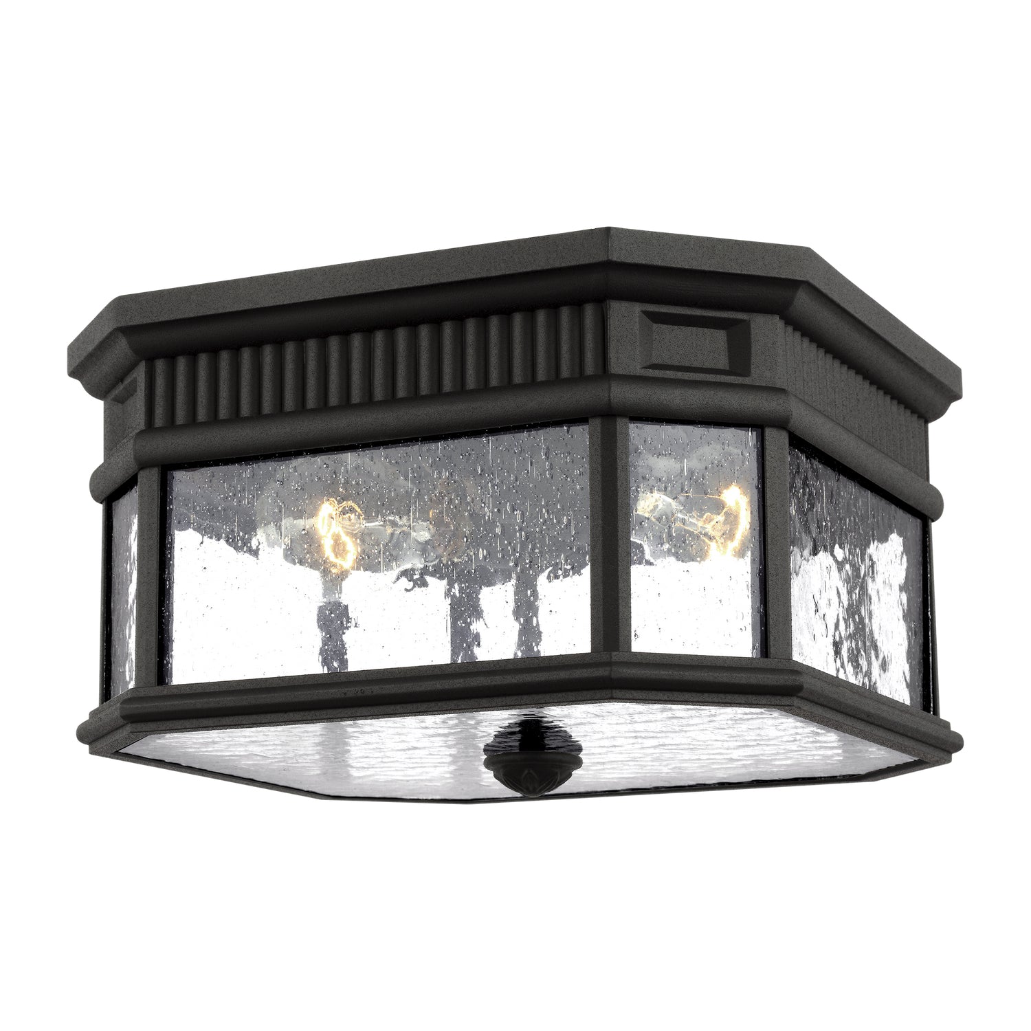 Generation Lighting. - OL5433BK - Two Light Outdoor Flush Mount - Cotswold Lane - Black