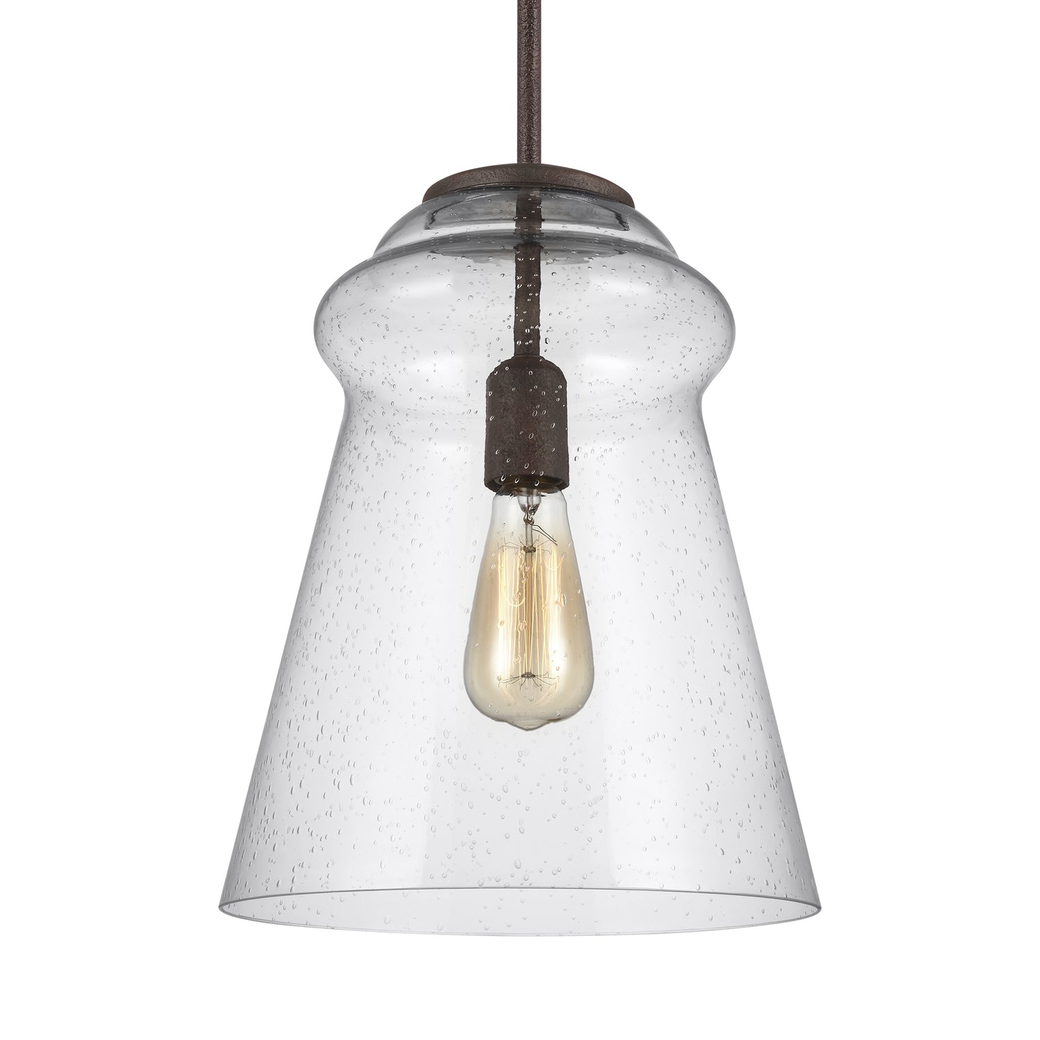 Generation Lighting. - P1459DWI - One Light Pendant - Loras - Dark Weathered Iron