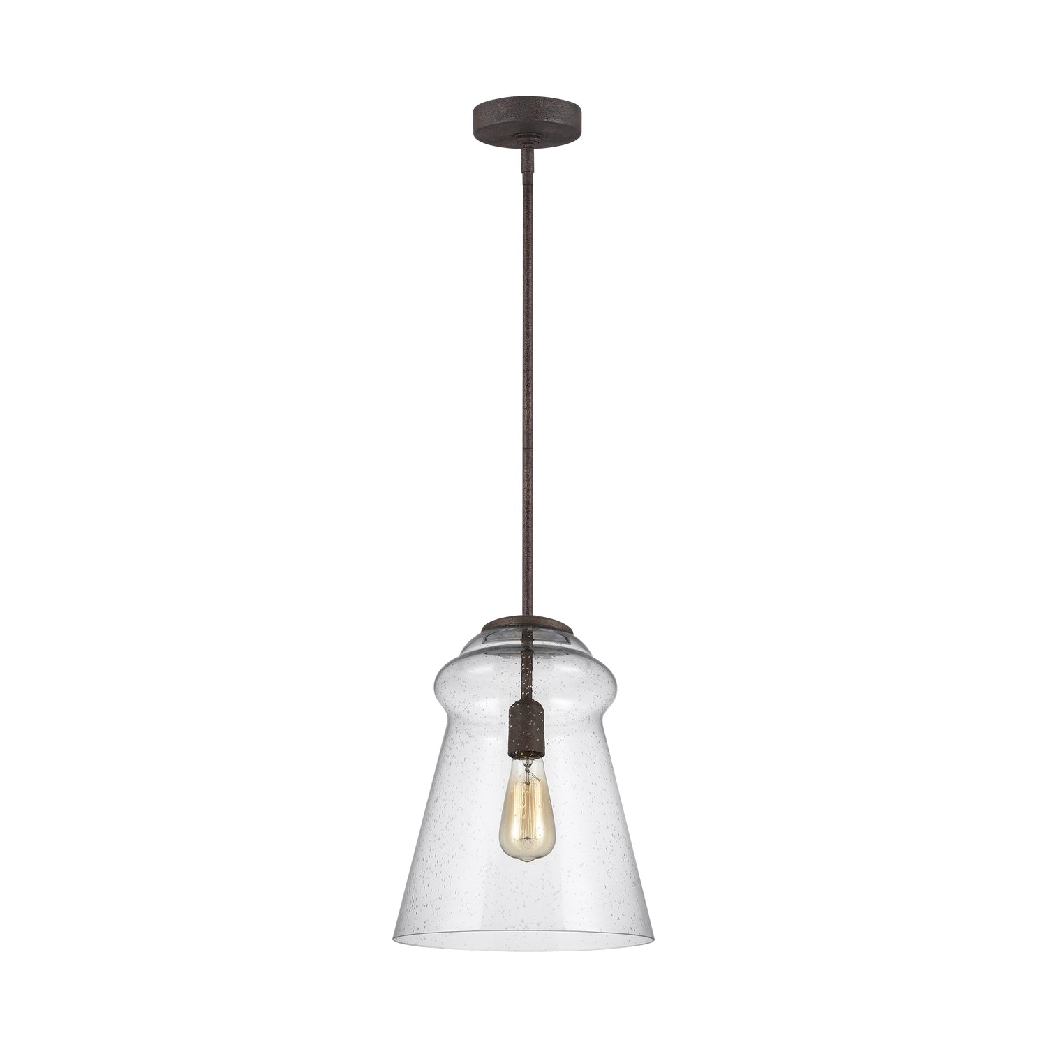 Generation Lighting. - P1459DWI - One Light Pendant - Loras - Dark Weathered Iron