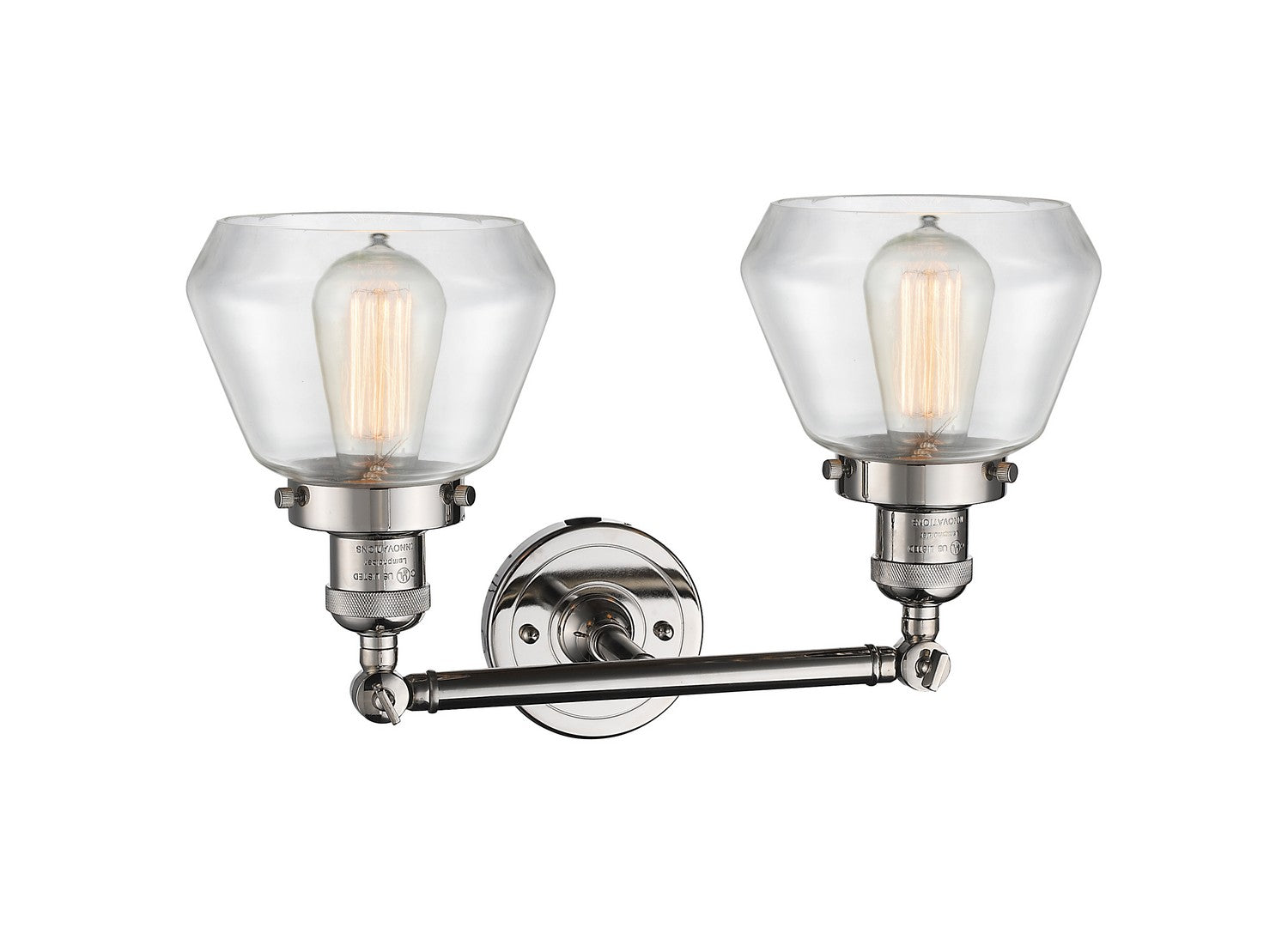 Innovations - 208-PN-G172 - Two Light Bath Vanity - Franklin Restoration - Polished Nickel