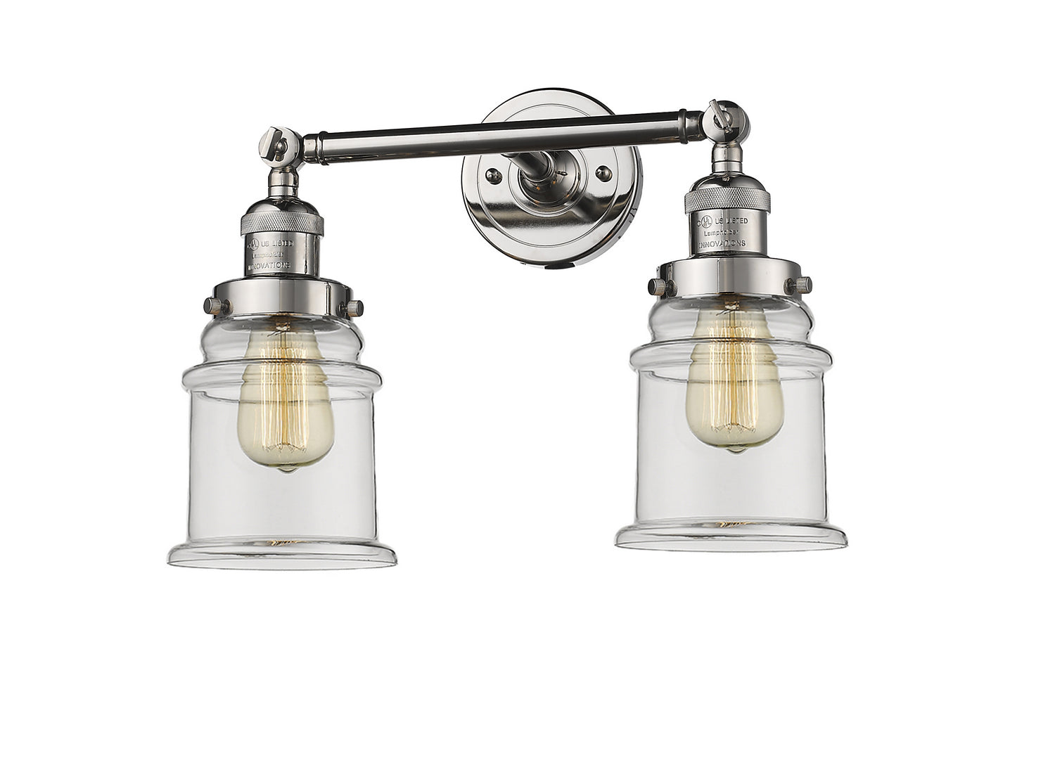 Innovations - 208-PN-G182 - Two Light Bath Vanity - Franklin Restoration - Polished Nickel