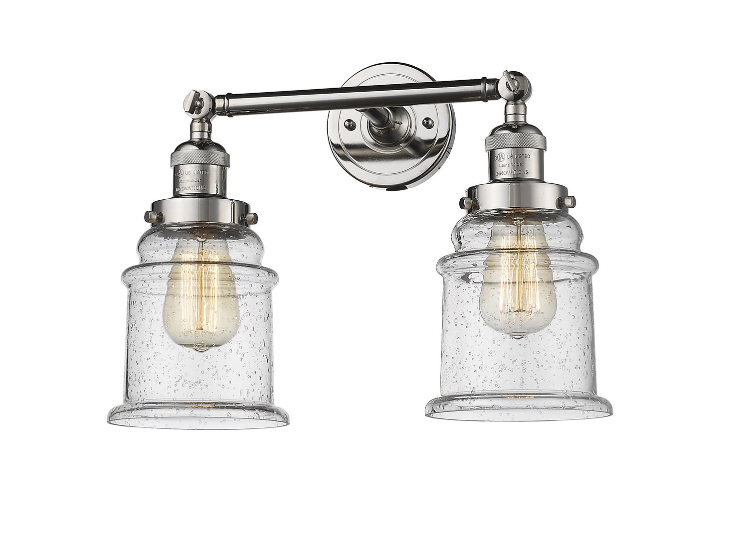 Innovations - 208-PN-G184 - Two Light Bath Vanity - Franklin Restoration - Polished Nickel